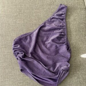 One Shoulder Cinched Sparkly Top